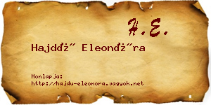 Hajdú Eleonóra névjegykártya